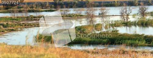 Image of Autumn river panorama