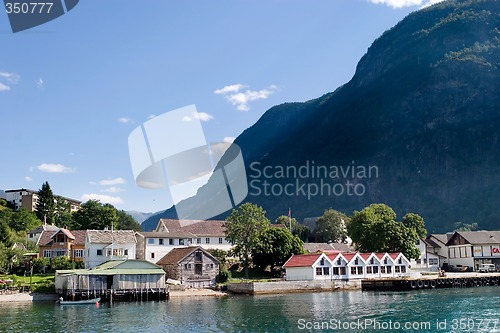 Image of Mountain Village in a Fjord