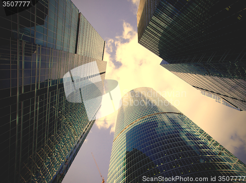 Image of modern skyscrapers in Moscow