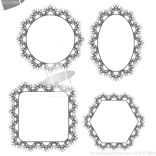 Image of Set of Circle Decorative Frames 