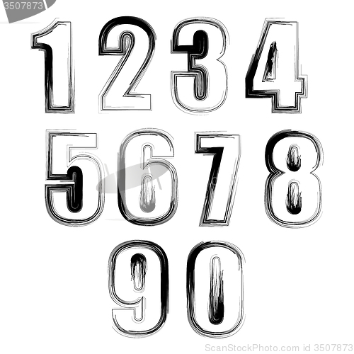 Image of Set of Grunge Numbers 