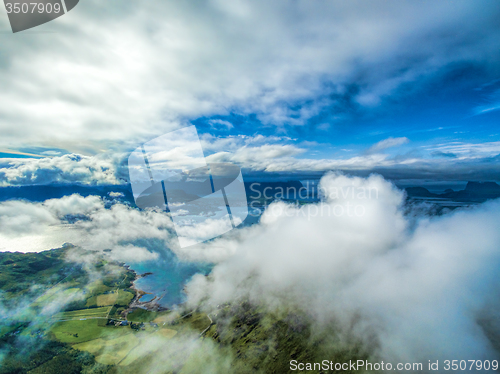 Image of Lofoten in clouds