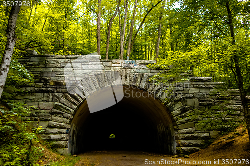 Image of tunnel to road to nowhere at lakeshore trailhead near lake fonta