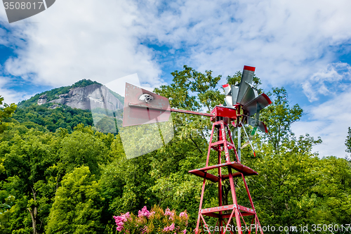 Image of Old antique Aermotor windmill used to pump water