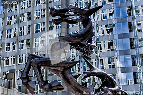 Image of charlotte city skyline near romare bearden park 