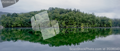 Image of panoramic landscapes and beautiful nature at lake santeetlah nor