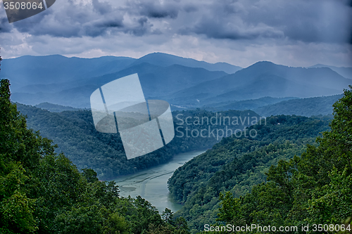 Image of view of Lake Fontana in western North Carolina in the Great Smok