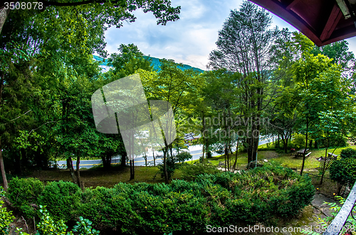 Image of Rustic old cabin in the mountains