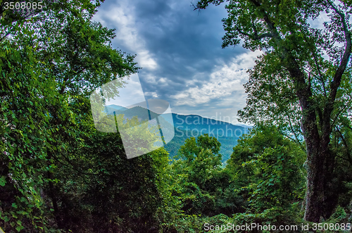 Image of scenes near chimney rock and lake lure in blue ridge mountains n