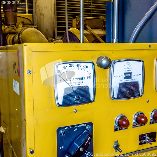 Image of diesel generator unit has a unit mounted radiator and fuel filte
