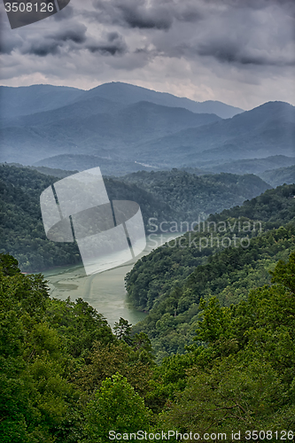 Image of view of Lake Fontana in western North Carolina in the Great Smok