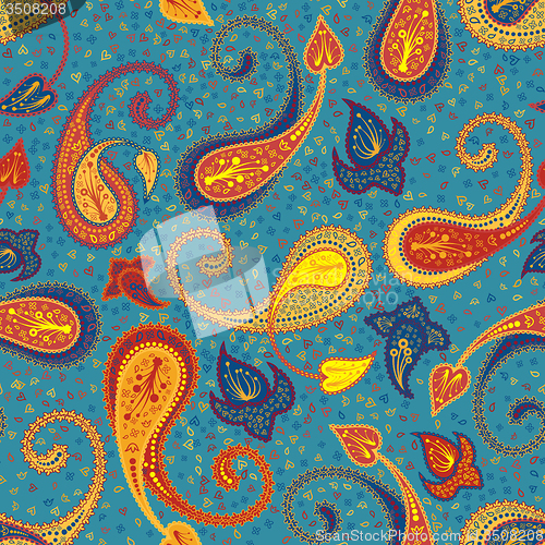 Image of Multicolor Seamless Paisley Pattern