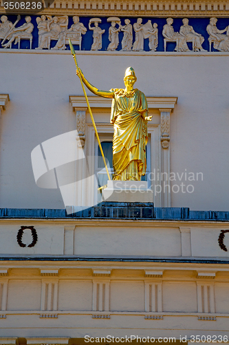 Image of historic   marble and statue in  of london england