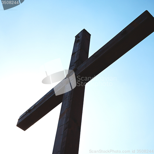 Image of   in italy  cross traditional concept   ancian   and   the sky 