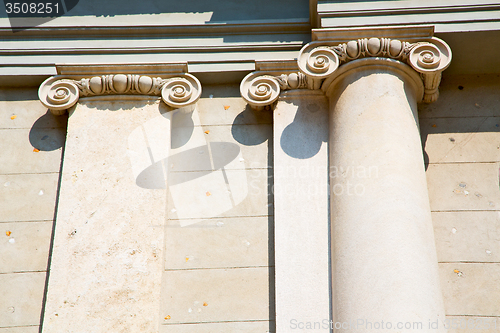 Image of abstract old column in  country  of   and marble brick