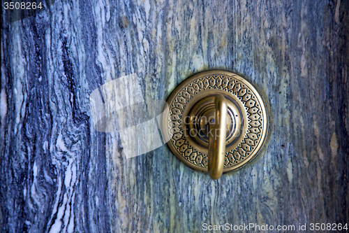 Image of brown  morocco in africa  blue  safe padlock 
