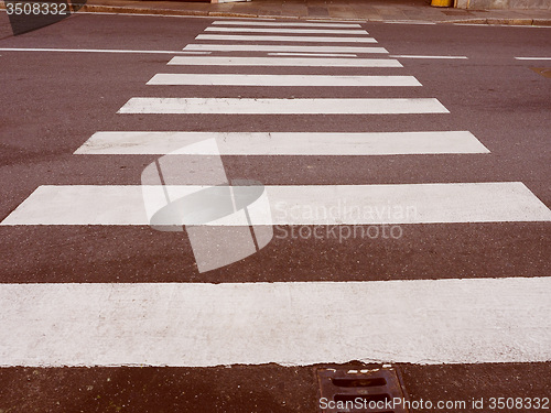 Image of Retro look Zebra crossing sign