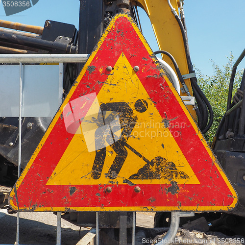 Image of Road works sign