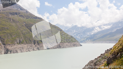 Image of The green waters of Lake Dix - Dam Grand Dixence - Switzerland