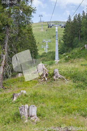 Image of Chairlift on a mountain