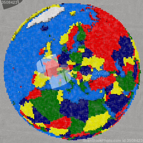 Image of Drawing of Europe on Earth