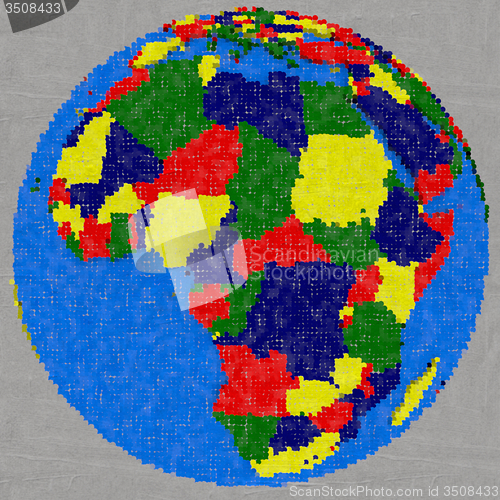 Image of Drawing of Africa on Earth