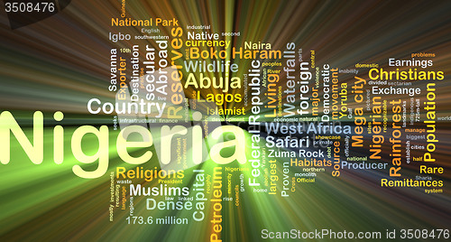 Image of Nigeria background concept glowing