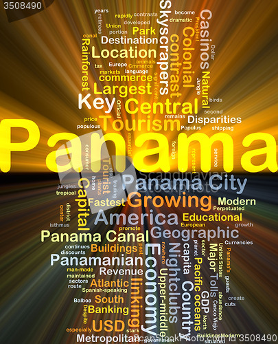 Image of Panama background concept glowing