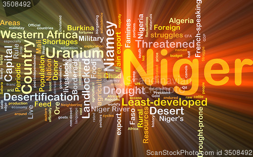 Image of Niger background concept glowing