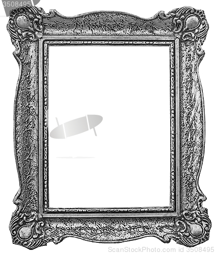 Image of Old wooden silver plated frame