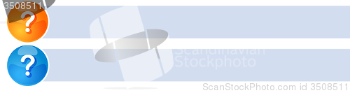Image of Question List Two blank business diagram illustration