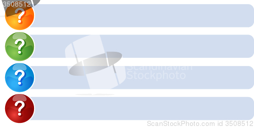 Image of Question List Four blank business diagram illustration