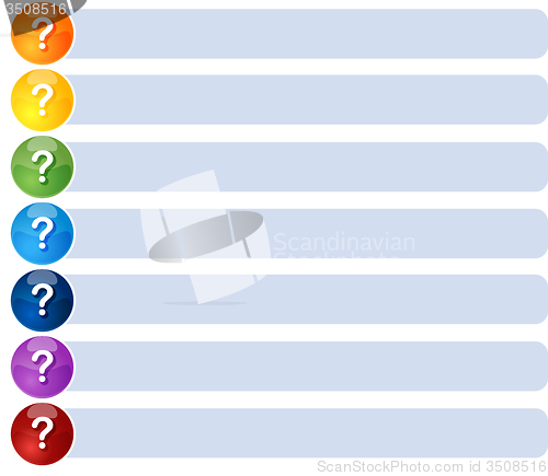 Image of Question List Seven blank business diagram illustration