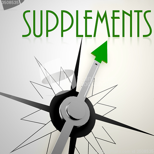 Image of Supplements on green compass