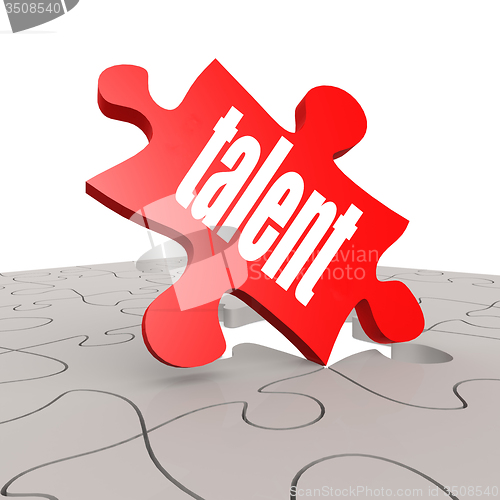 Image of Talent word with puzzle background