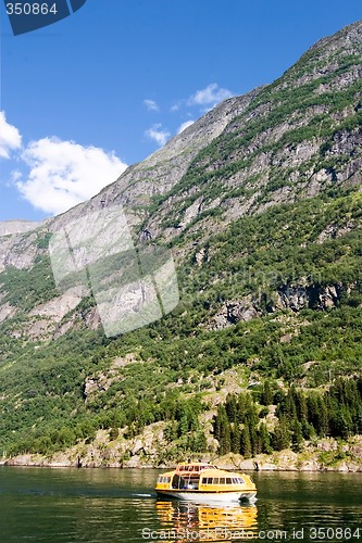 Image of Safety Boat in Fjord