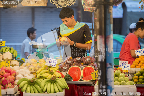 Image of ASIA THAILAND BANGKOK NOTHABURI MORNING MARKET