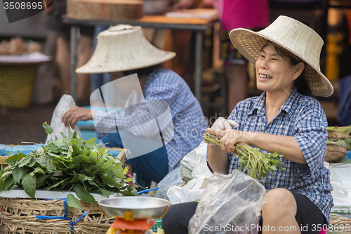 Image of ASIA THAILAND BANGKOK NOTHABURI MORNING MARKET