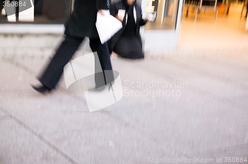 Image of Business Woman on Sidewalk