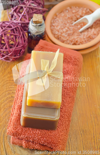 Image of soap and towels