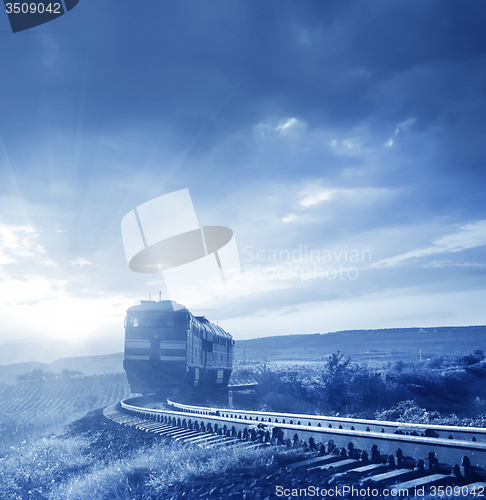 Image of Train on the railroad