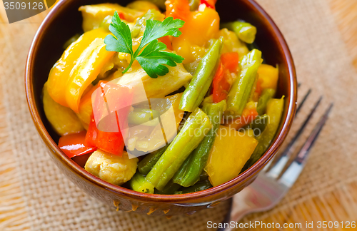 Image of Fresh vegetable stew in the bowl