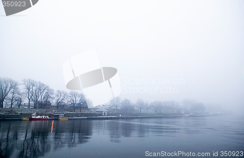 Image of Thick Fog over Water