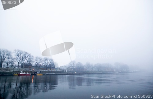 Image of Thick Fog over Water