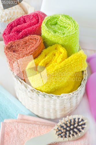 Image of color towels