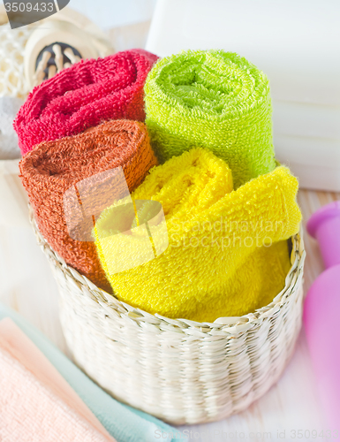 Image of color towels