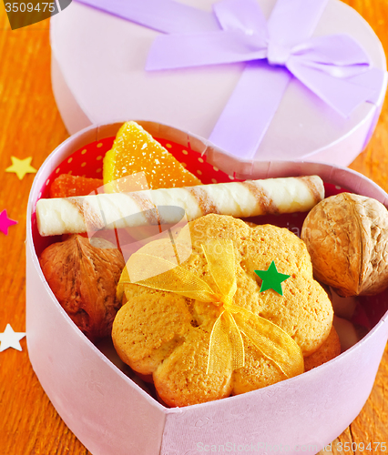 Image of cookies and candy in the boz
