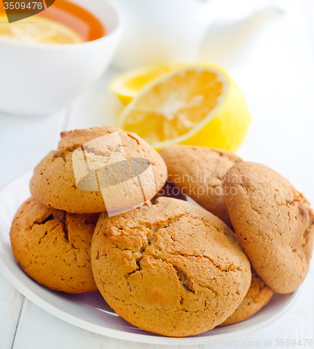 Image of Sweet cookies with fresh tea