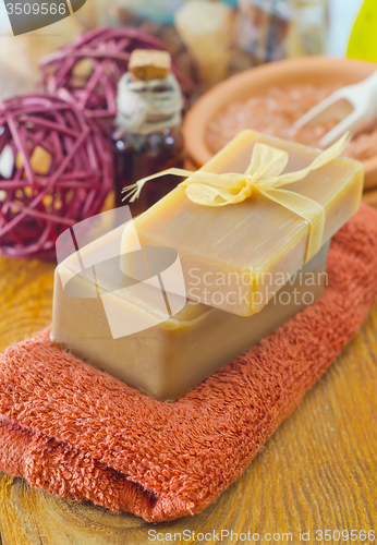 Image of soap and towels
