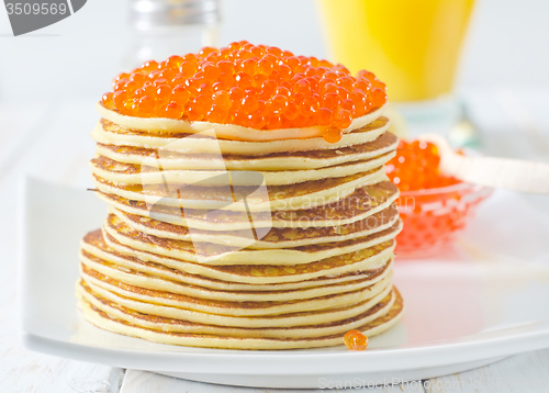 Image of pancakes with caviar